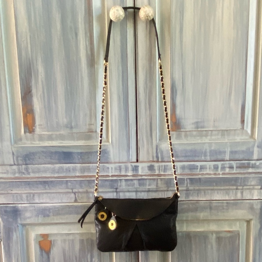 JOELLE HAWKENS Black Leather Crossbody